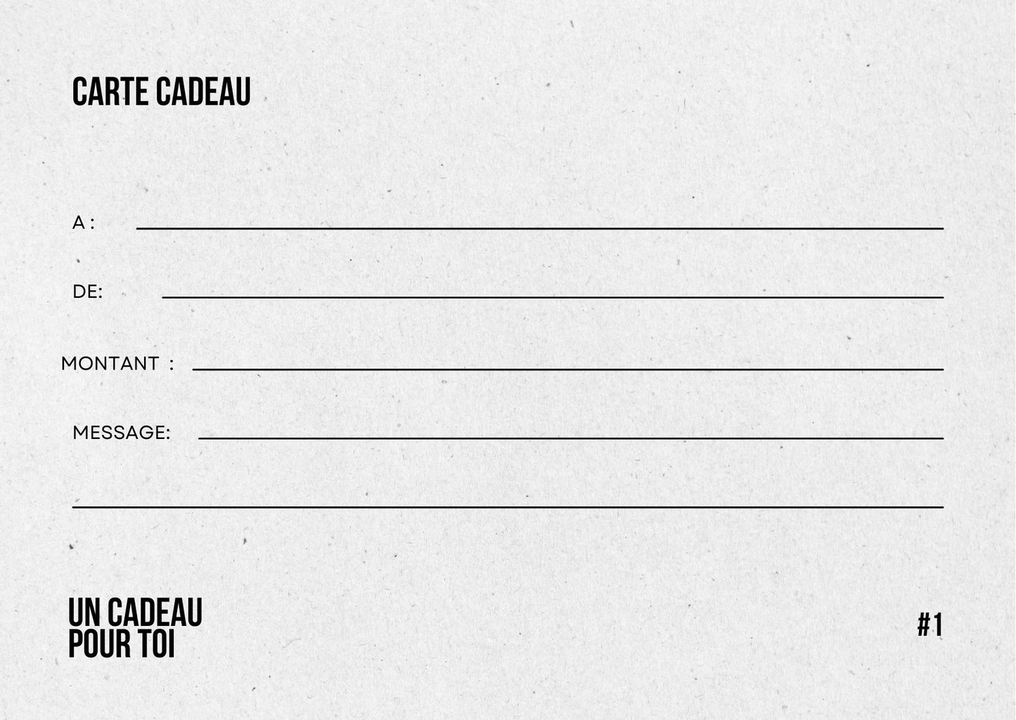 Carte Cadeau